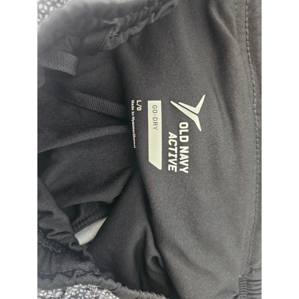 [Athletic] Old Navy Active Go-Dry Shorts Mens Large Grey Black Geometric 7in
